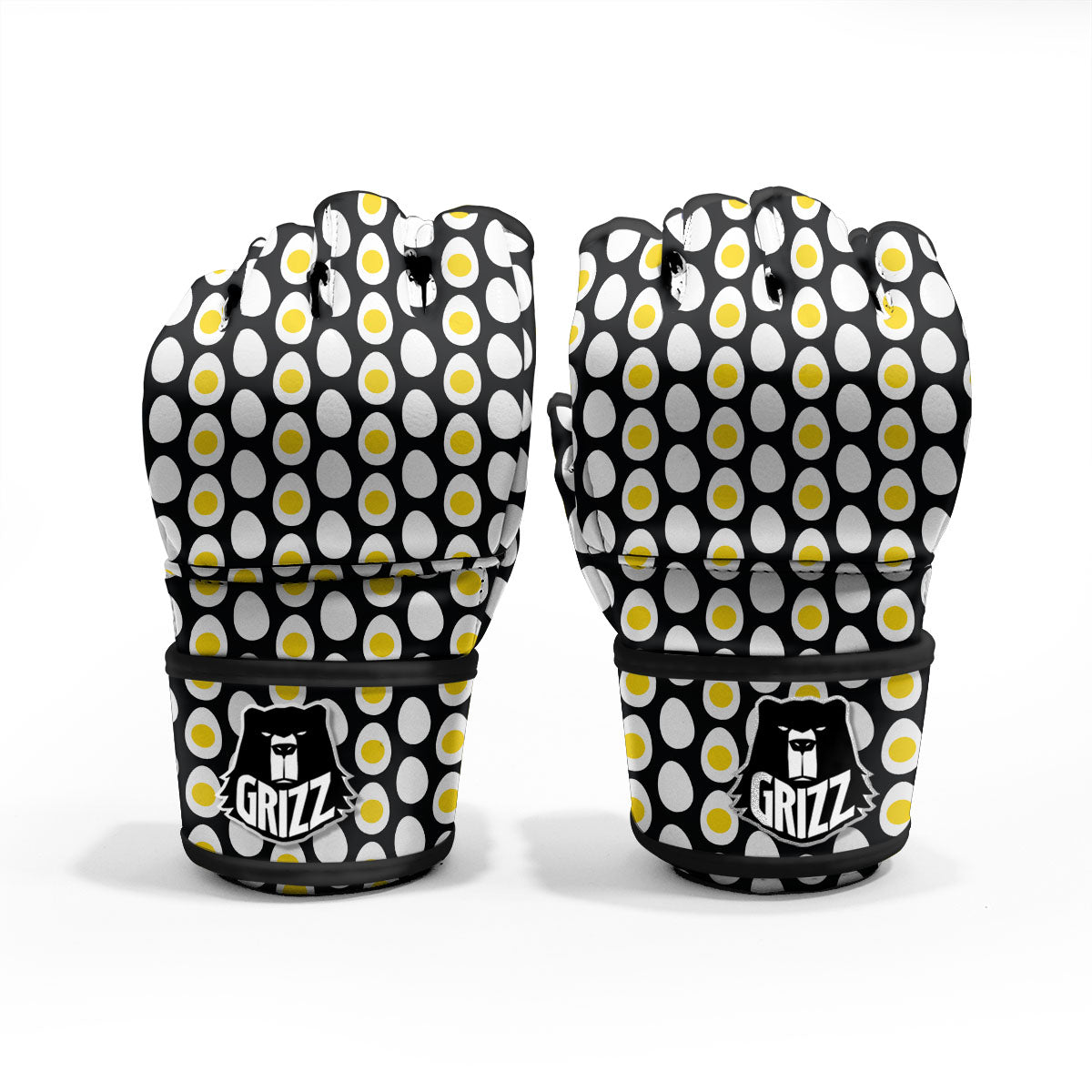 Yolk Egg Print Pattern MMA Gloves-grizzshop