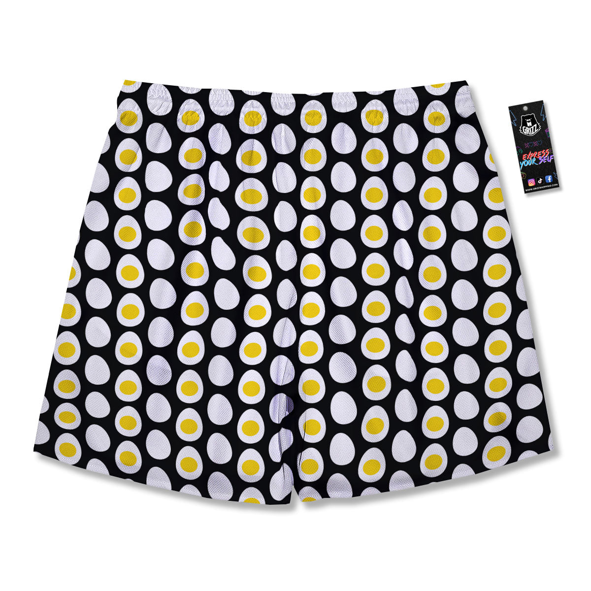 Yolk Egg Print Pattern Men's Running Shorts-grizzshop