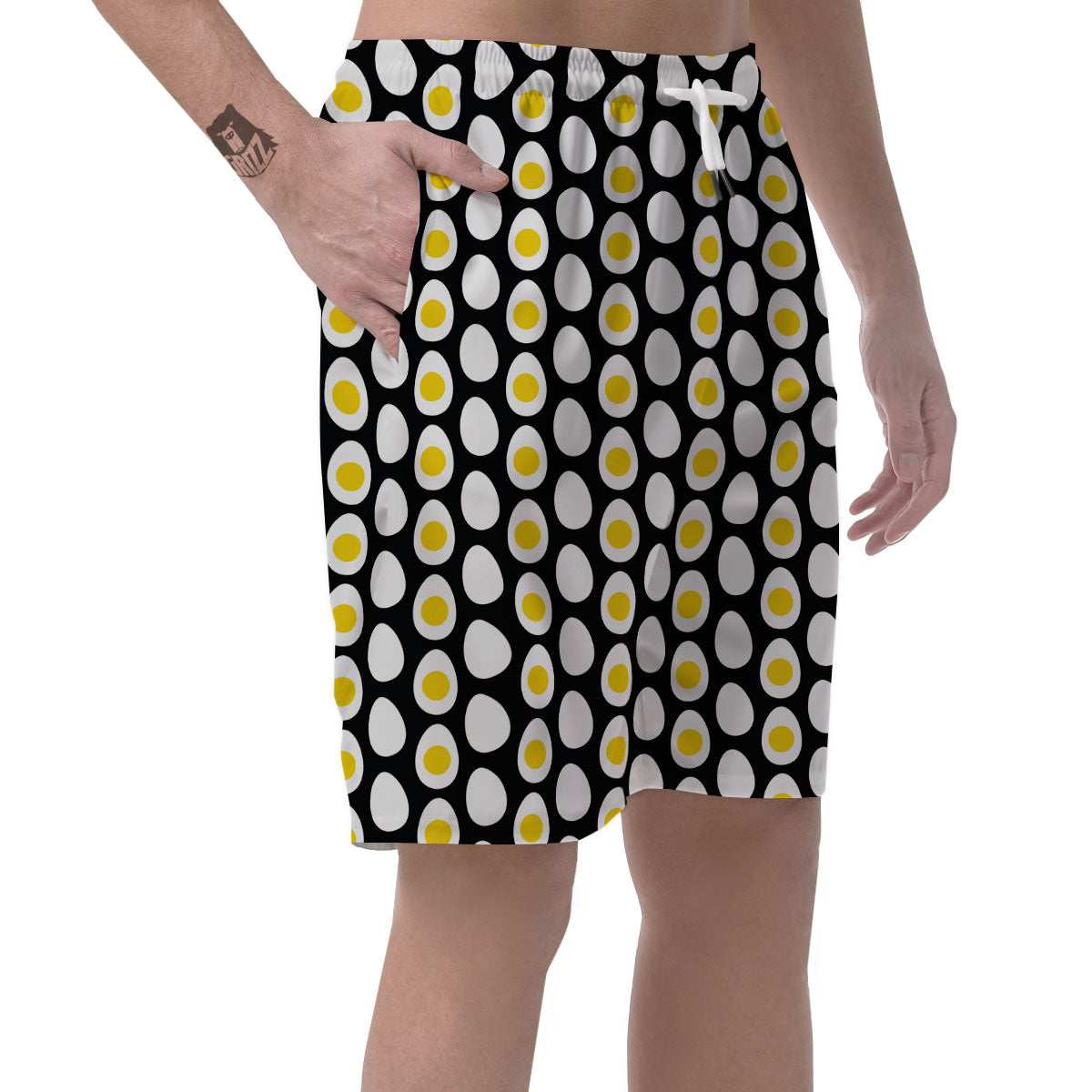 Yolk Egg Print Pattern Men's Shorts-grizzshop