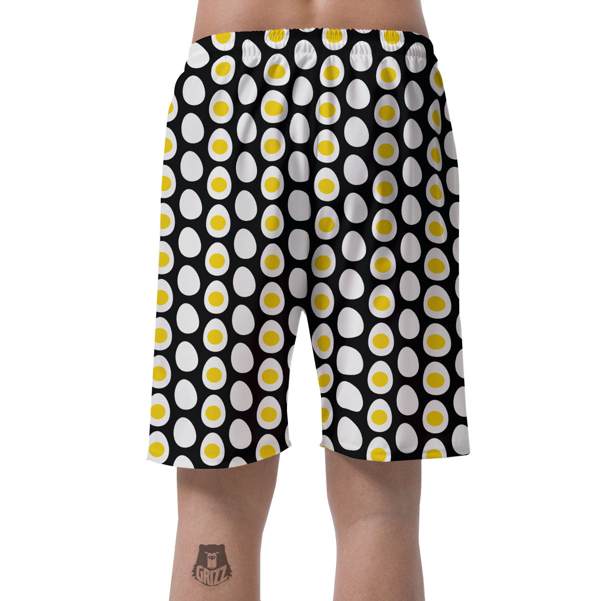 Yolk Egg Print Pattern Men's Shorts-grizzshop