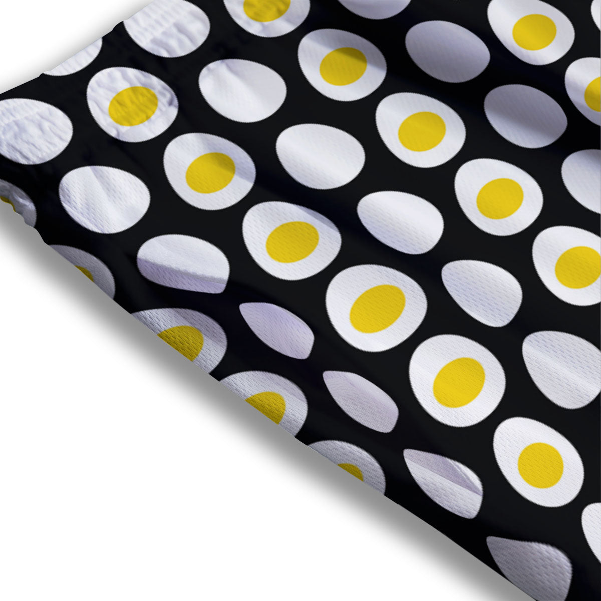 Yolk Egg Print Pattern Mesh Shorts-grizzshop