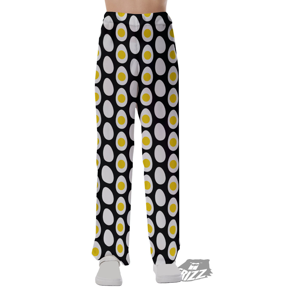 Yolk Egg Print Pattern Pajama Pants-grizzshop