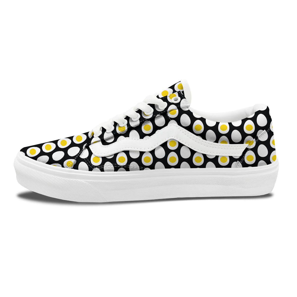 Yolk Egg Print Pattern Skate Shoes-grizzshop