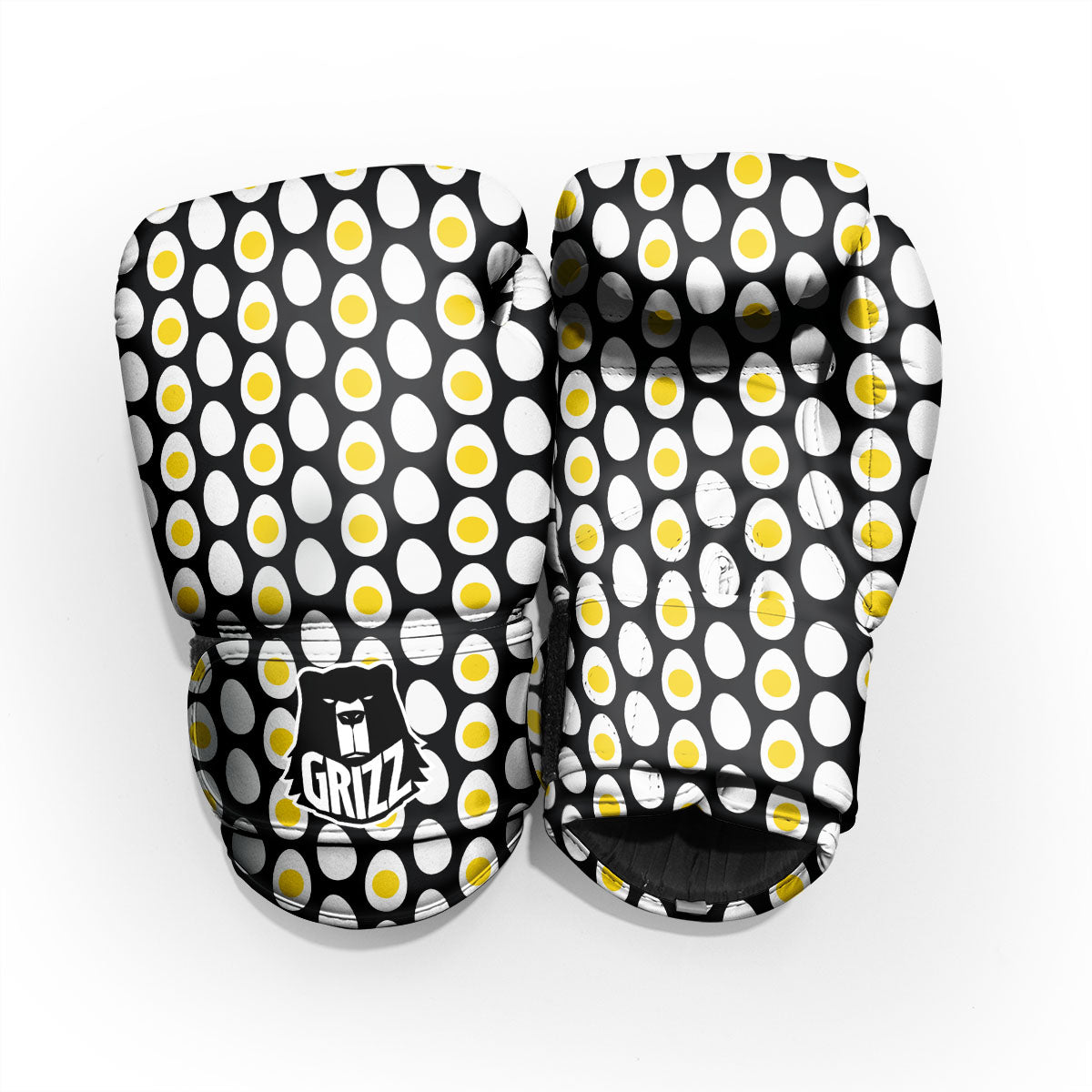 Yolk Egg Print Pattern Sparring Gloves-grizzshop