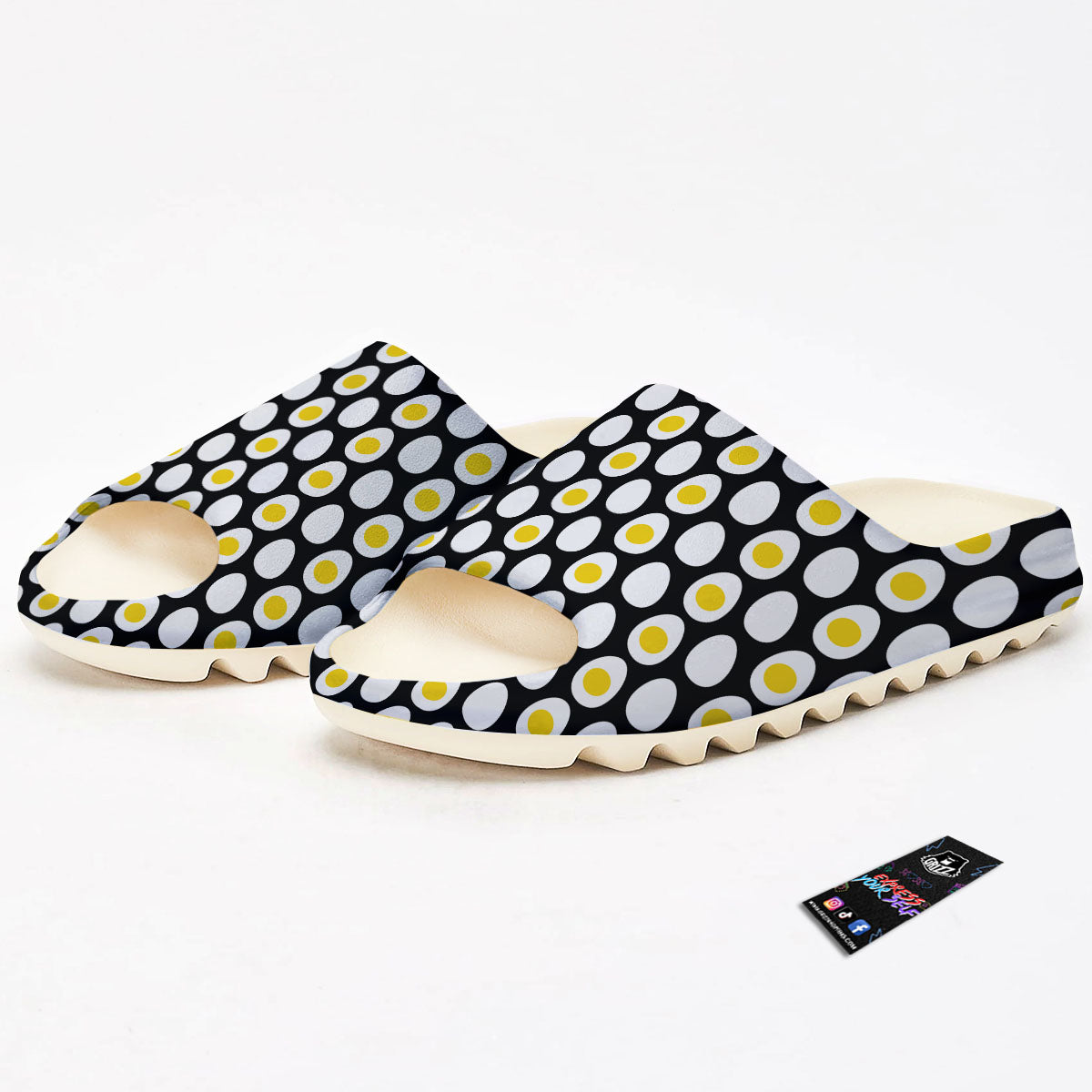 Yolk Egg Print Pattern Sandals-grizzshop