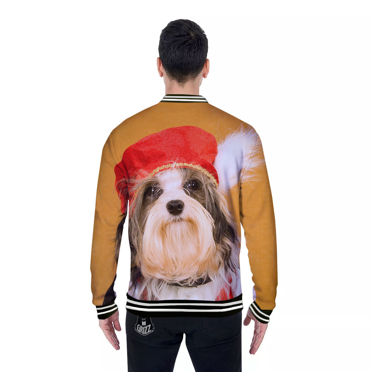 Yorkshire Terrier Red Cap Print Baseball Jacket-grizzshop