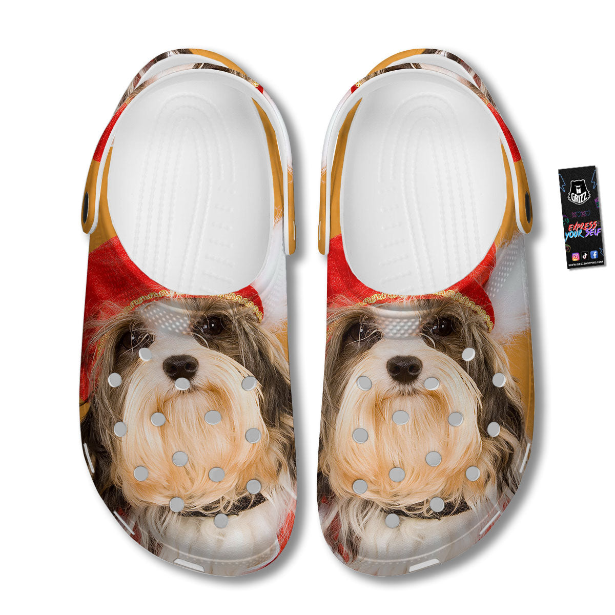 Yorkshire Terrier Red Cap Print Clog-grizzshop
