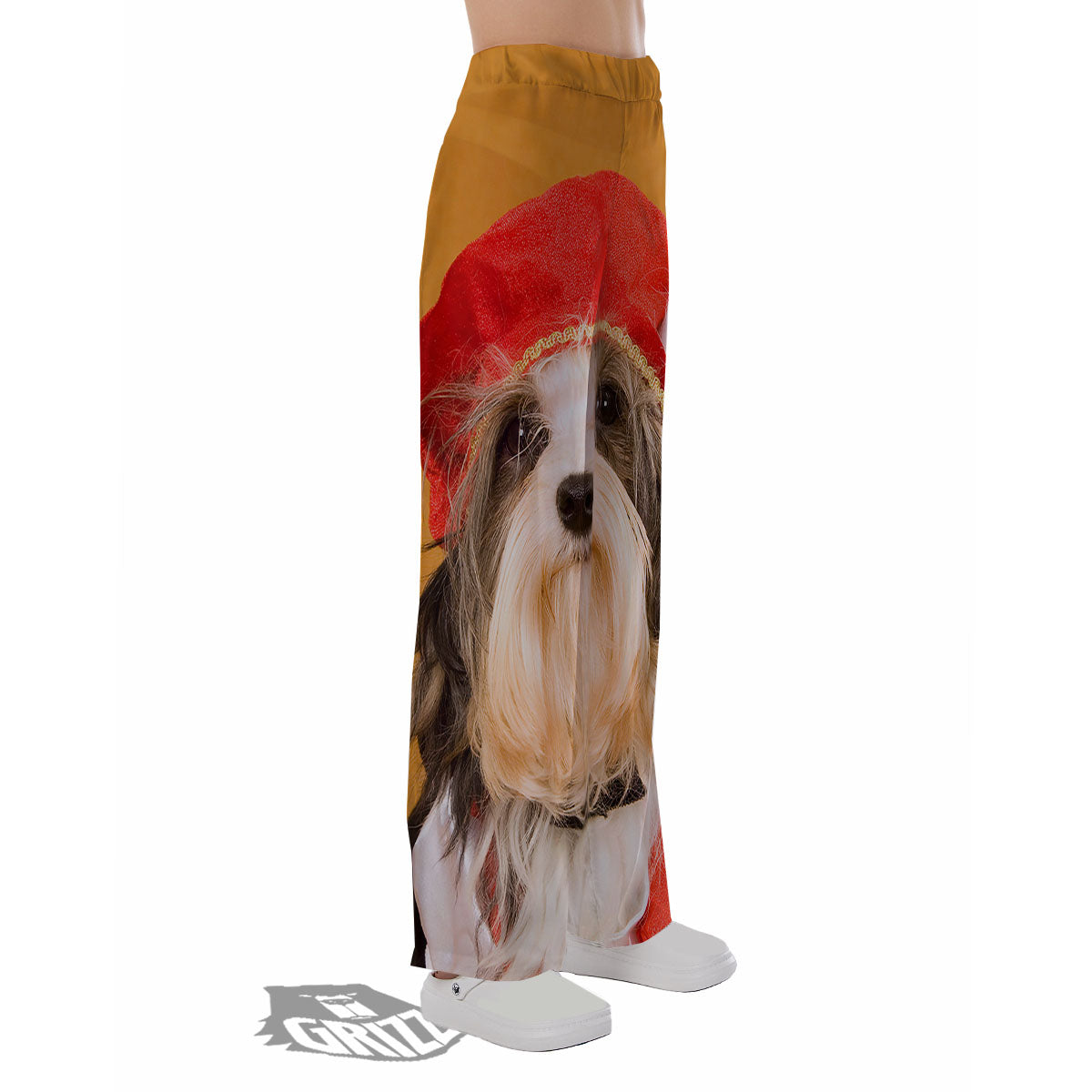 Yorkshire Terrier Red Cap Print Pajama Pants-grizzshop