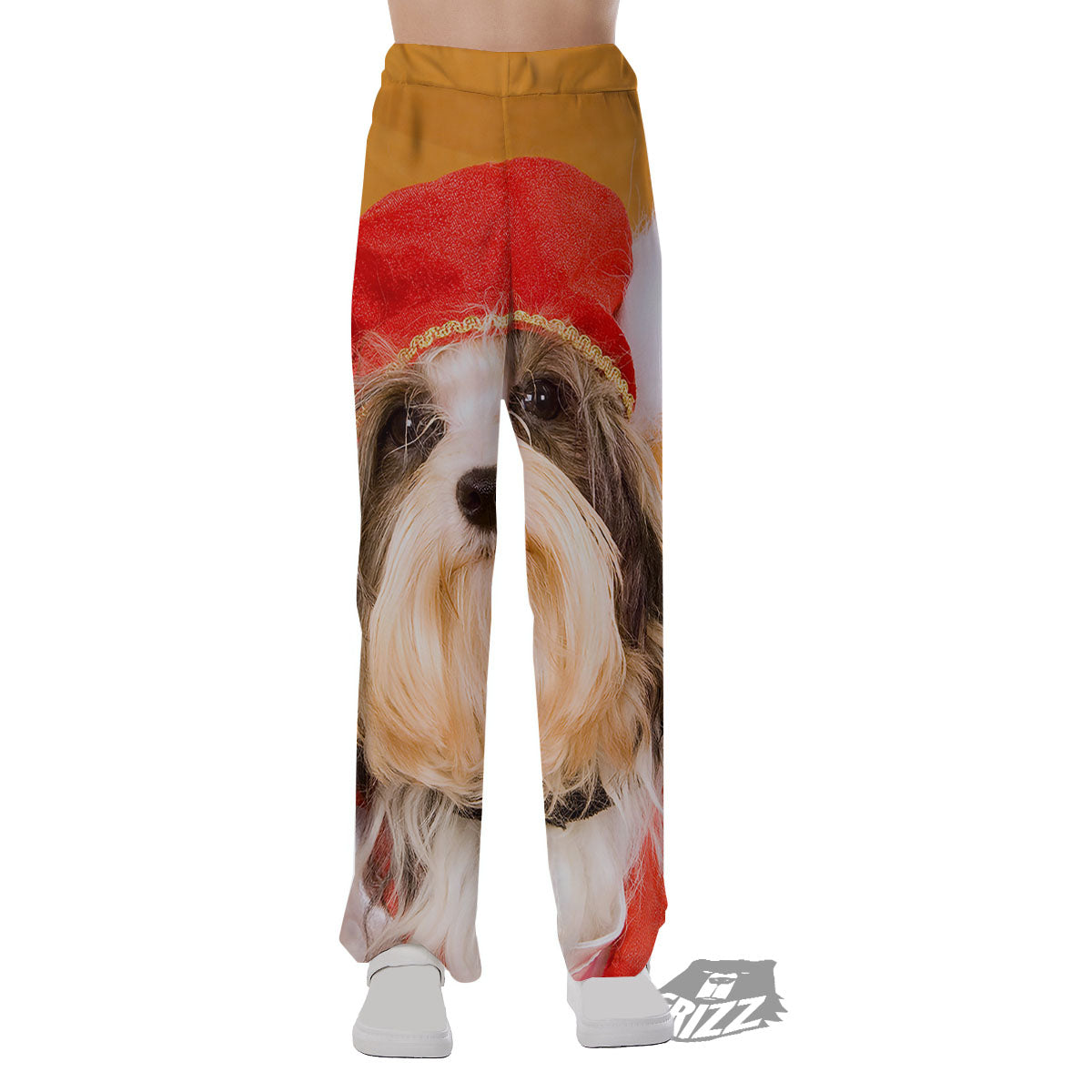 Yorkshire Terrier Red Cap Print Pajama Pants-grizzshop