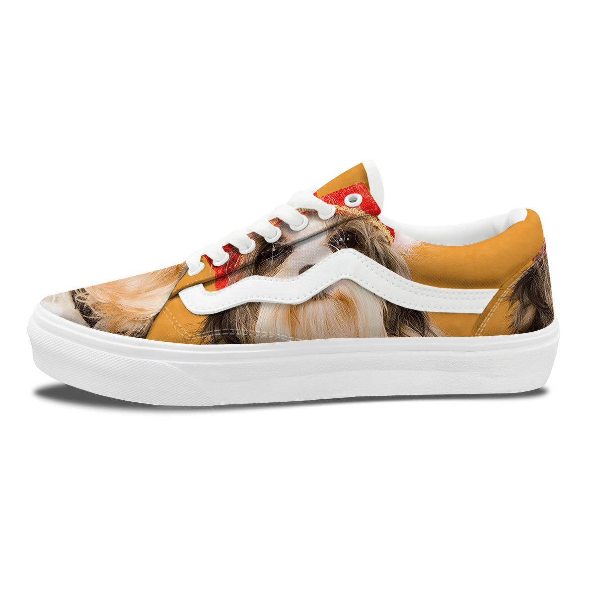 Yorkshire Terrier Red Cap Print Skate Shoes-grizzshop