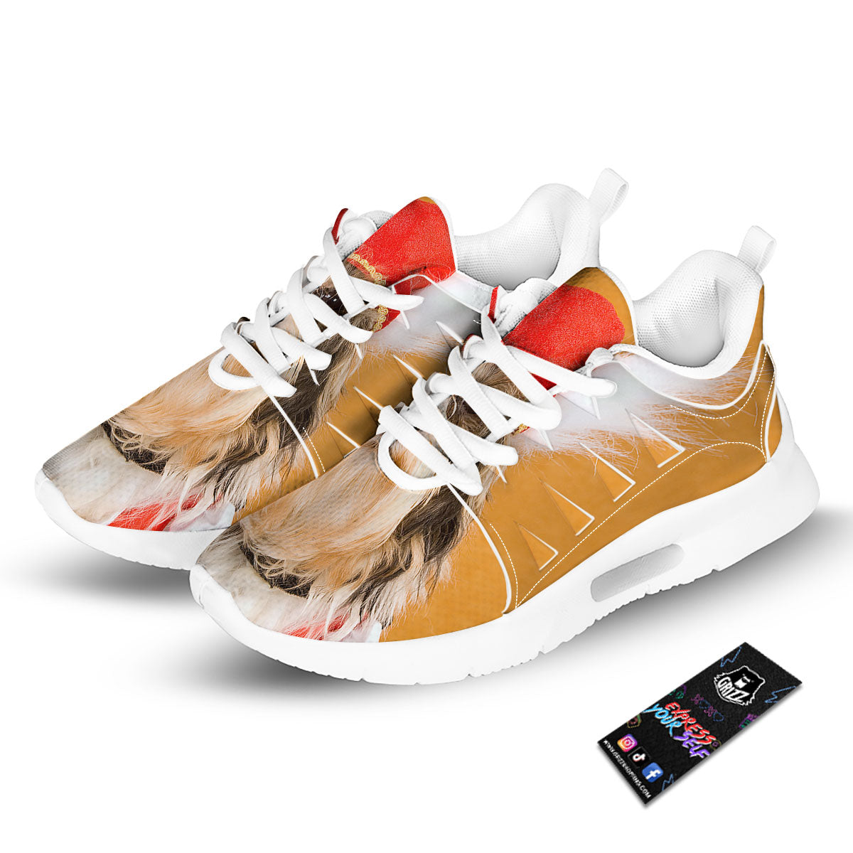 Yorkshire Terrier Red Cap Print Tennis Shoes-grizzshop