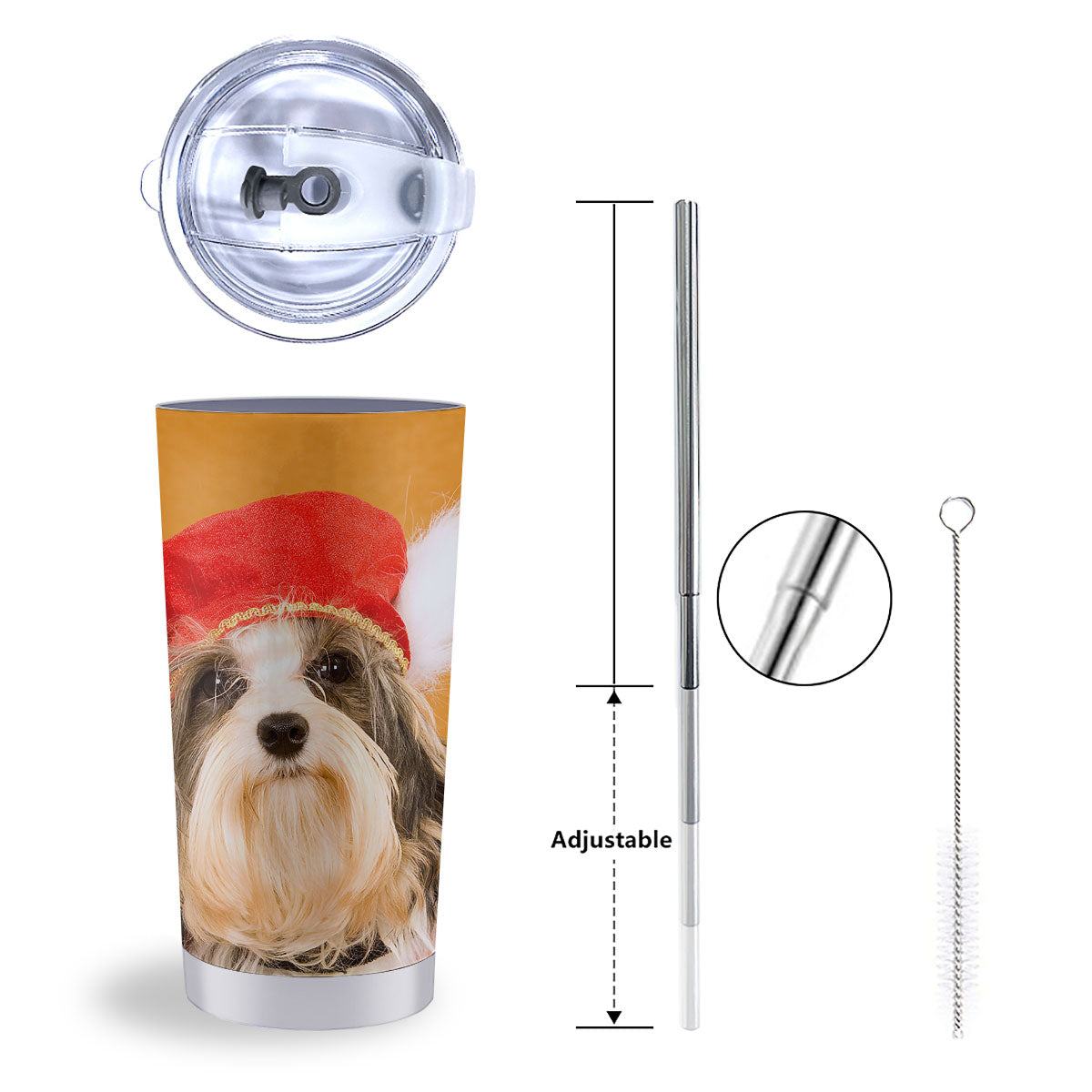 Yorkshire Terrier Red Cap Print Tumbler-grizzshop