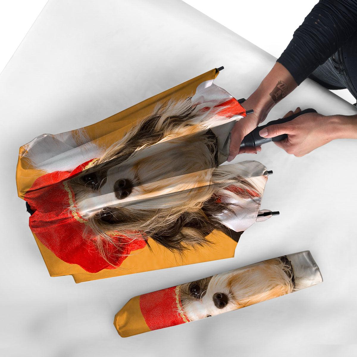 Yorkshire Terrier Red Cap Print Umbrella-grizzshop