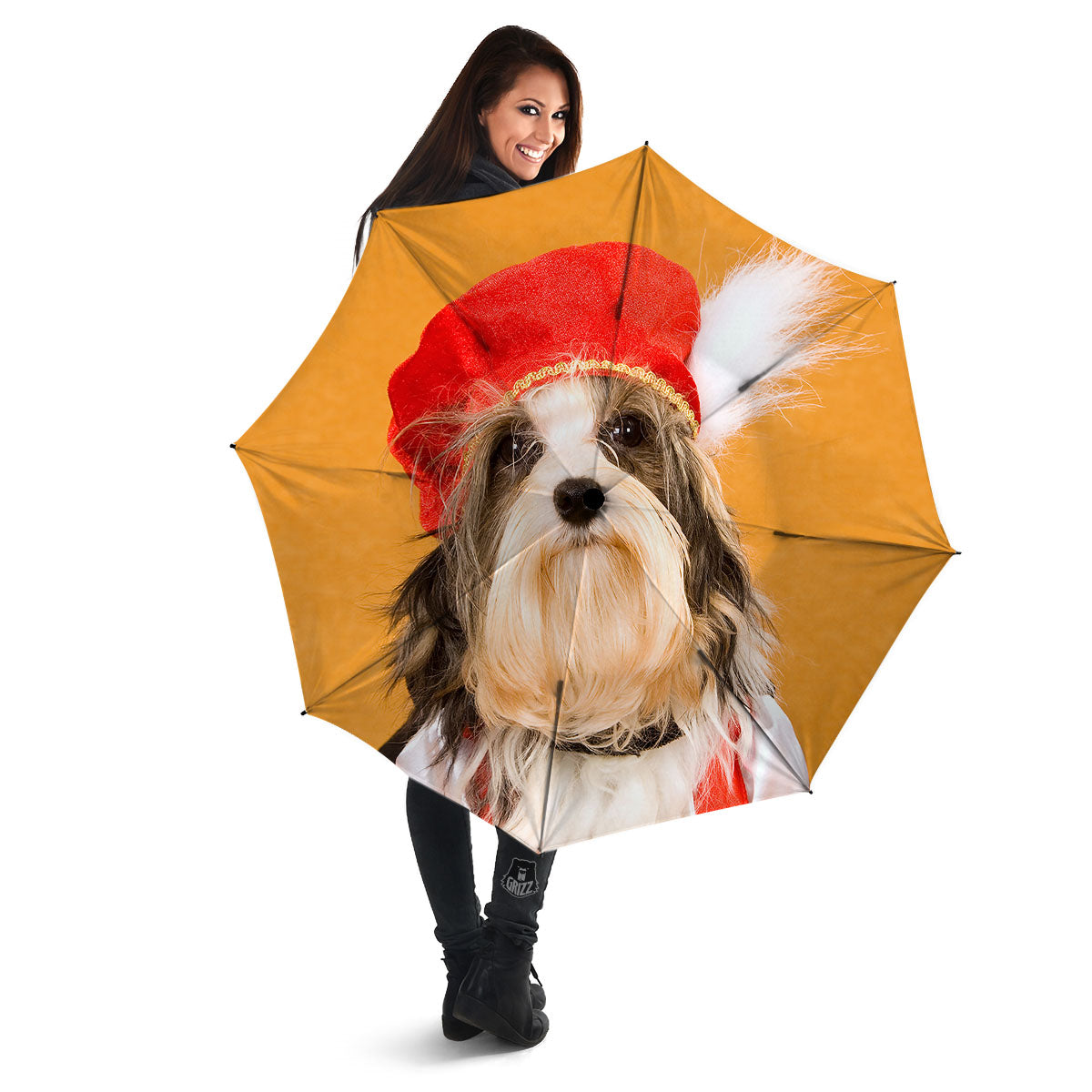Yorkshire Terrier Red Cap Print Umbrella-grizzshop