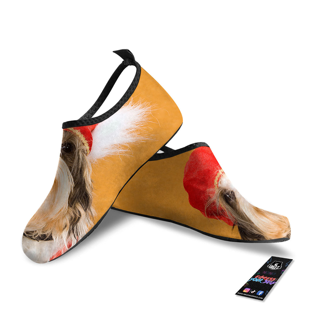 Yorkshire Terrier Red Cap Print Water Shoes-grizzshop