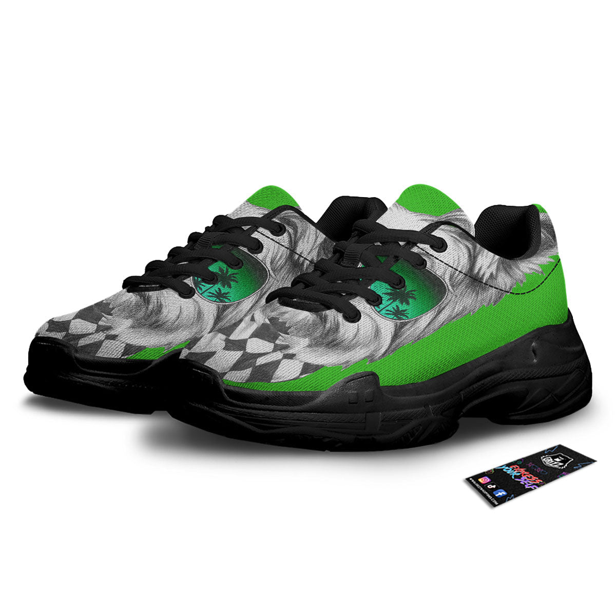 Yorkshire Terrier Sunglasses Print Black Chunky Shoes-grizzshop