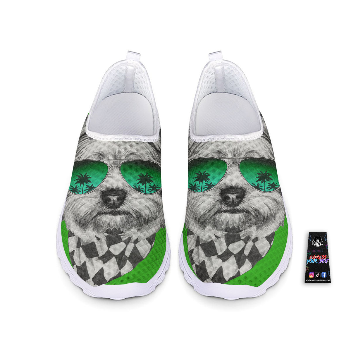 Yorkshire Terrier Sunglasses Print Nurse Shoes-grizzshop