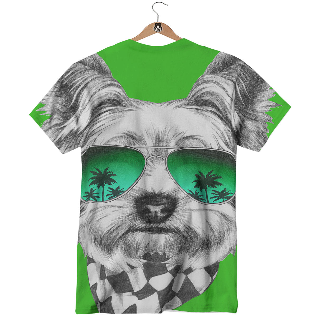 Yorkshire Terrier Sunglasses Print T-Shirt-grizzshop