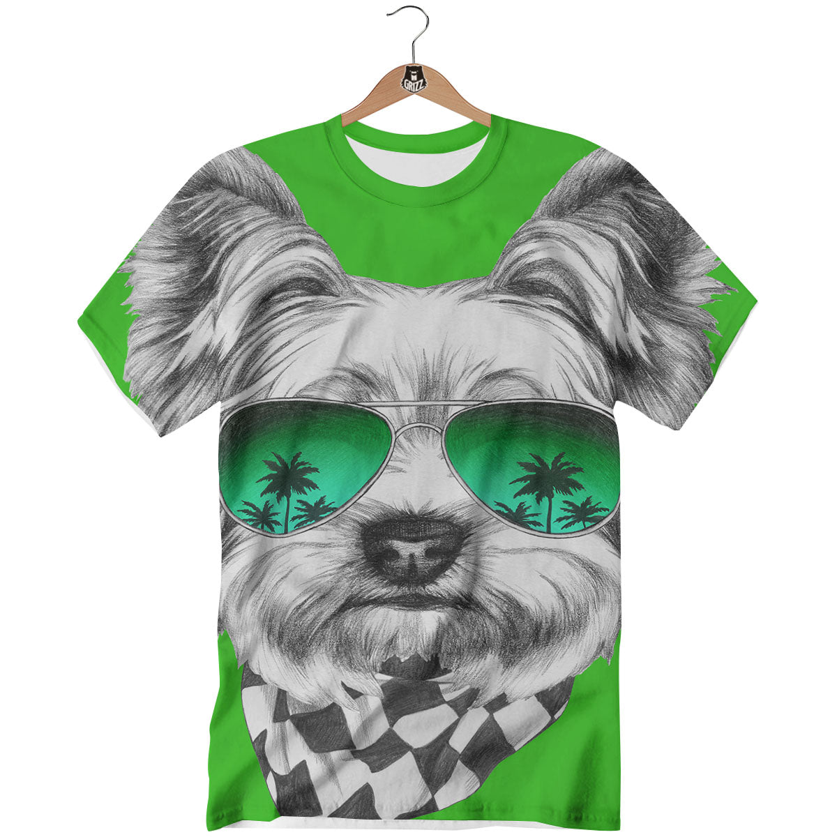 Yorkshire Terrier Sunglasses Print T-Shirt-grizzshop