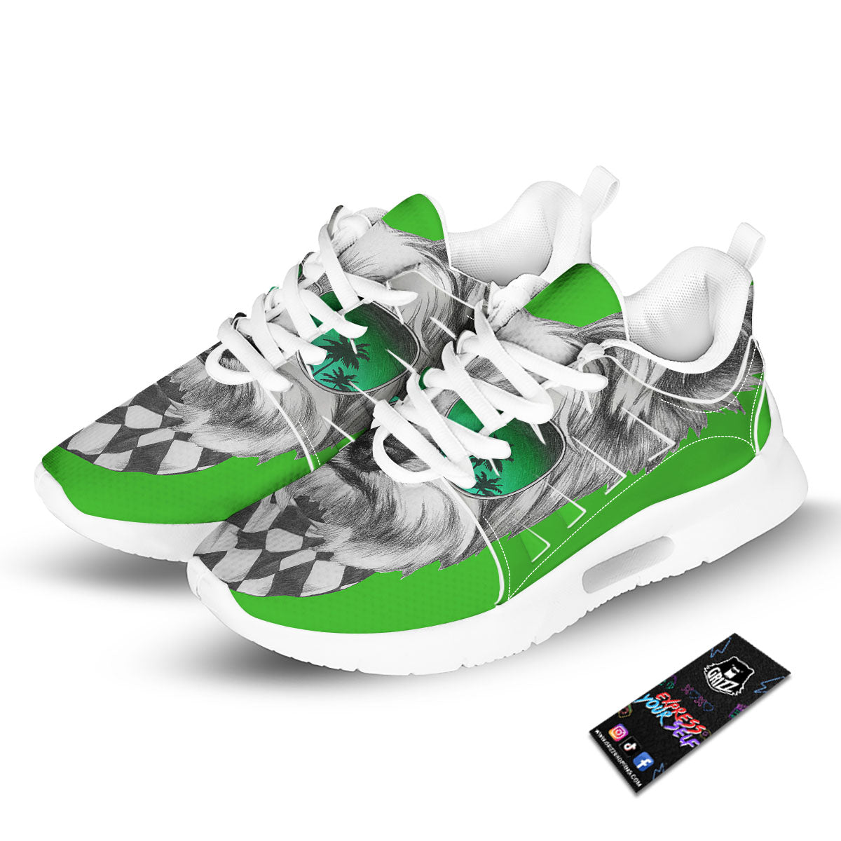 Yorkshire Terrier Sunglasses Print Tennis Shoes-grizzshop