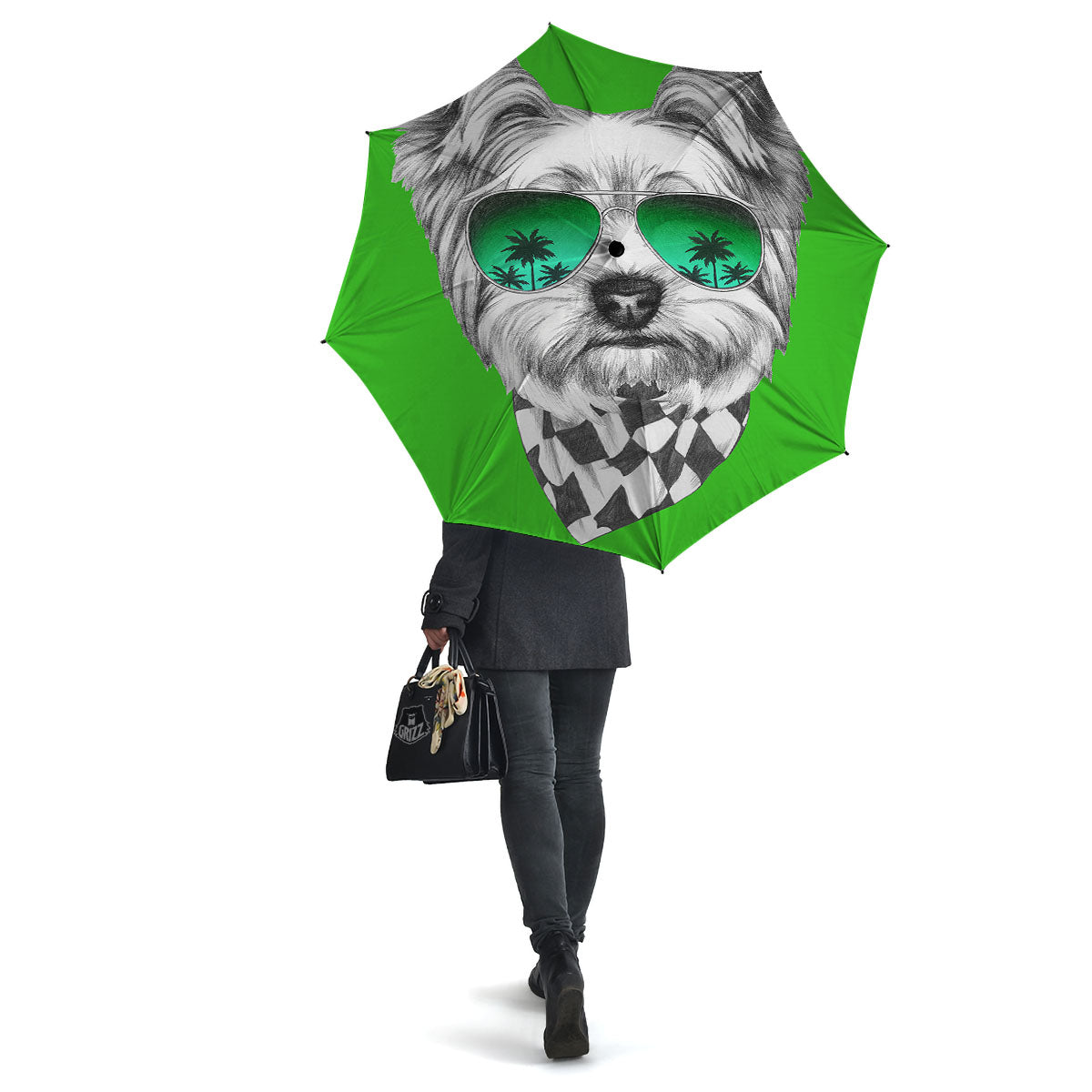 Yorkshire Terrier Sunglasses Print Umbrella-grizzshop
