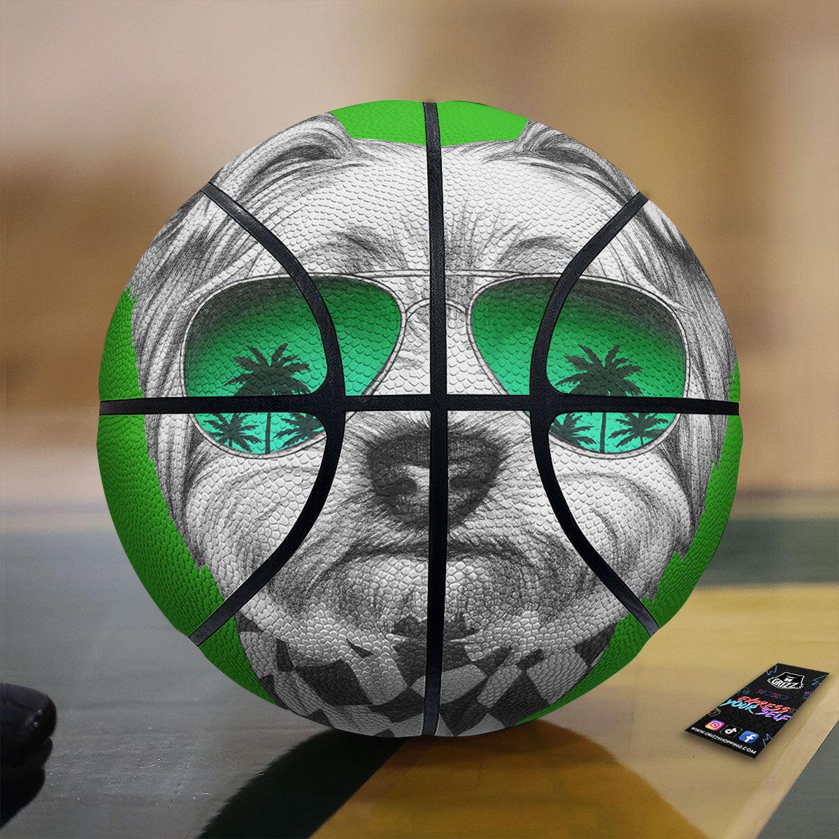 Yorkshire Terrier Sunglasses Print Basketball