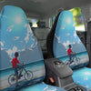 Young Man Looking At The Meteor Print Car Seat Covers-grizzshop