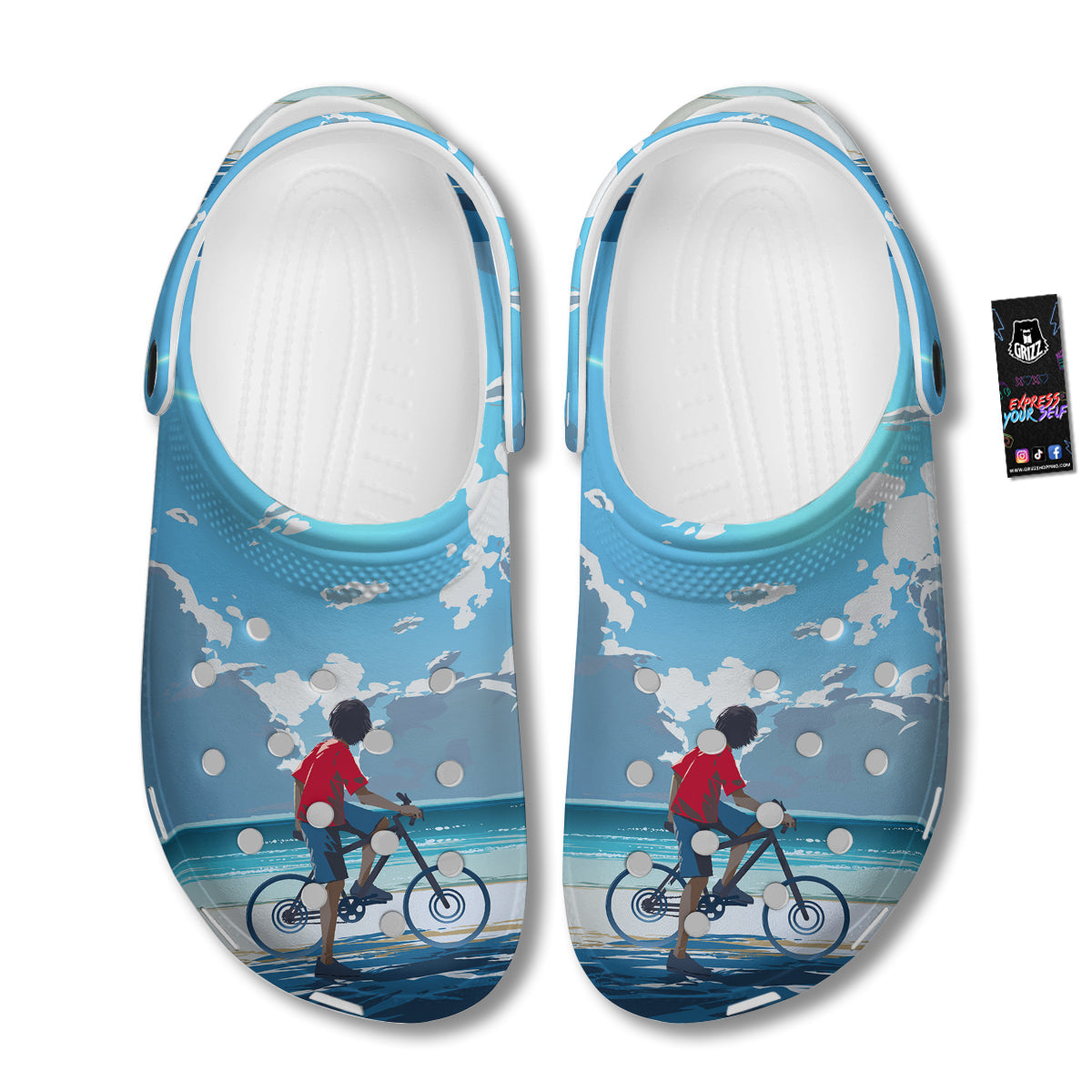 Young Man Looking At The Meteor Print Clog-grizzshop