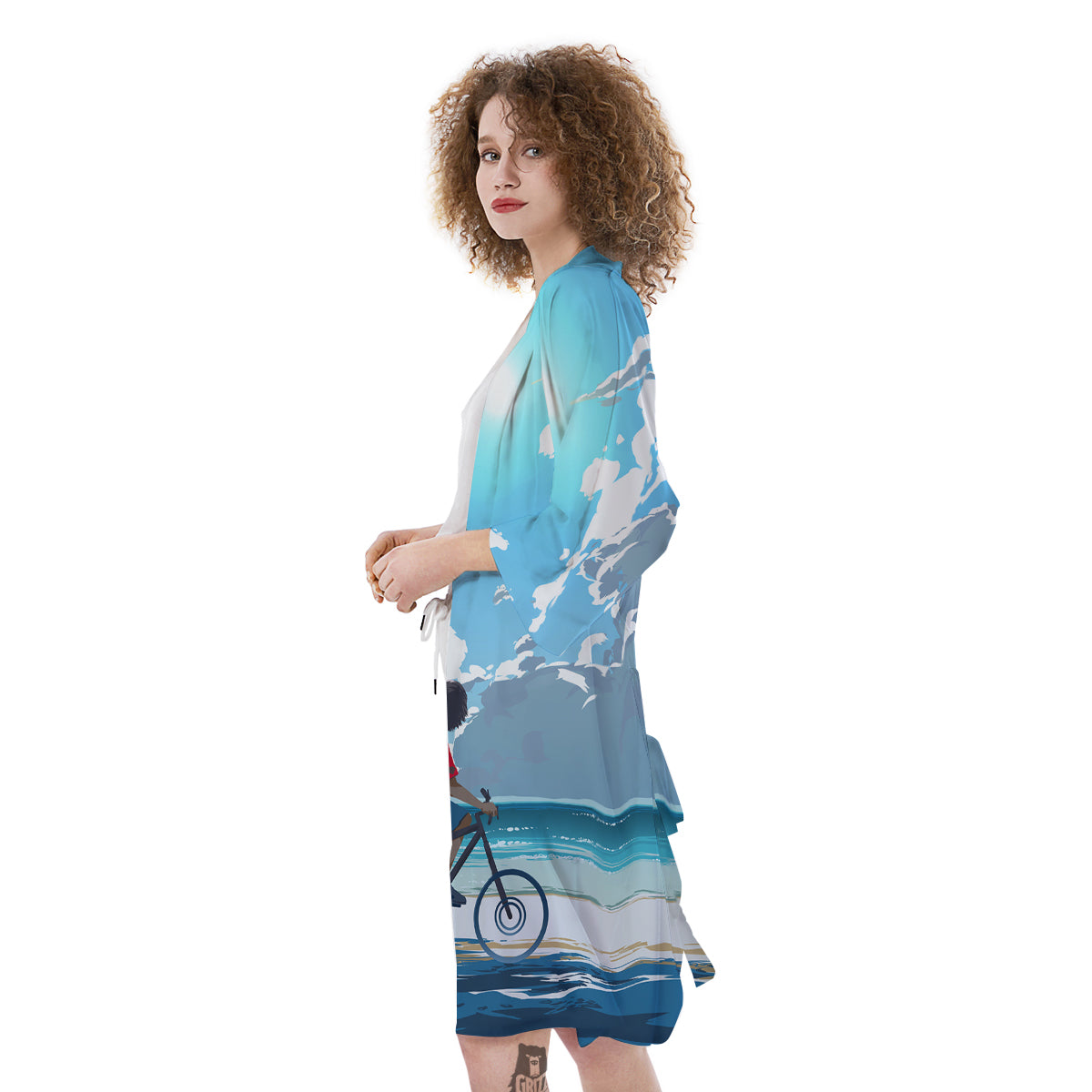 Young Man Looking At The Meteor Print Kimono-grizzshop