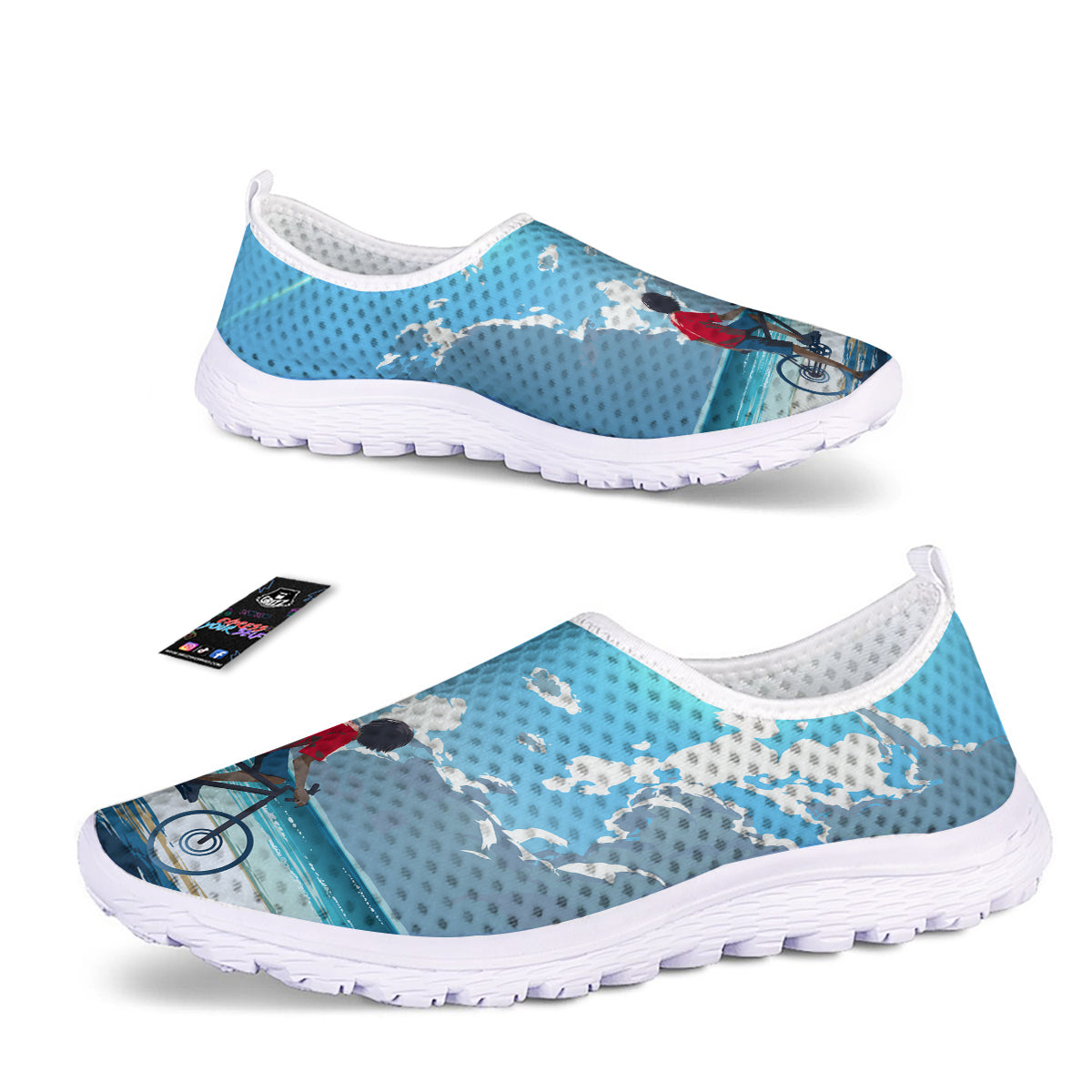 Young Man Looking At The Meteor Print Nurse Shoes-grizzshop