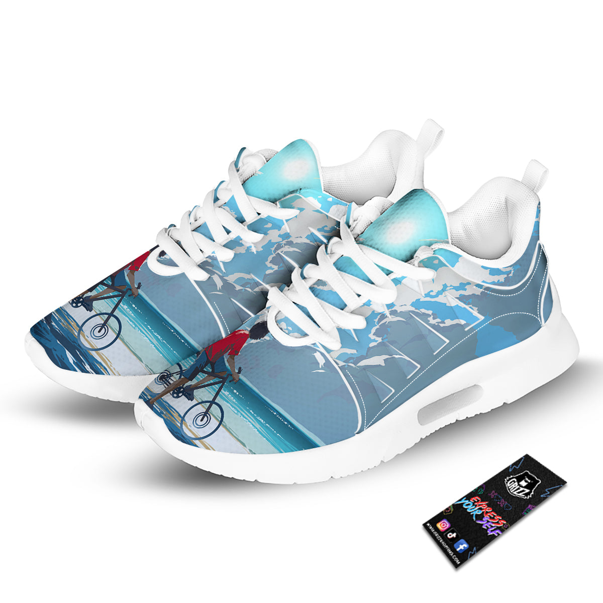Young Man Looking At The Meteor Print Tennis Shoes-grizzshop