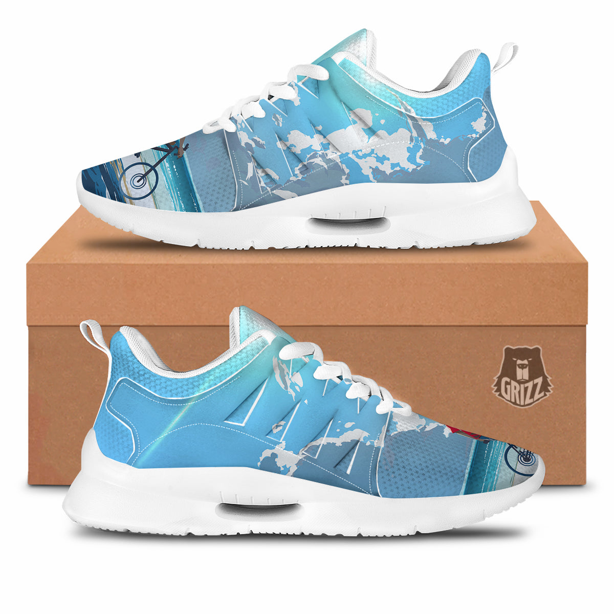 Young Man Looking At The Meteor Print Tennis Shoes-grizzshop