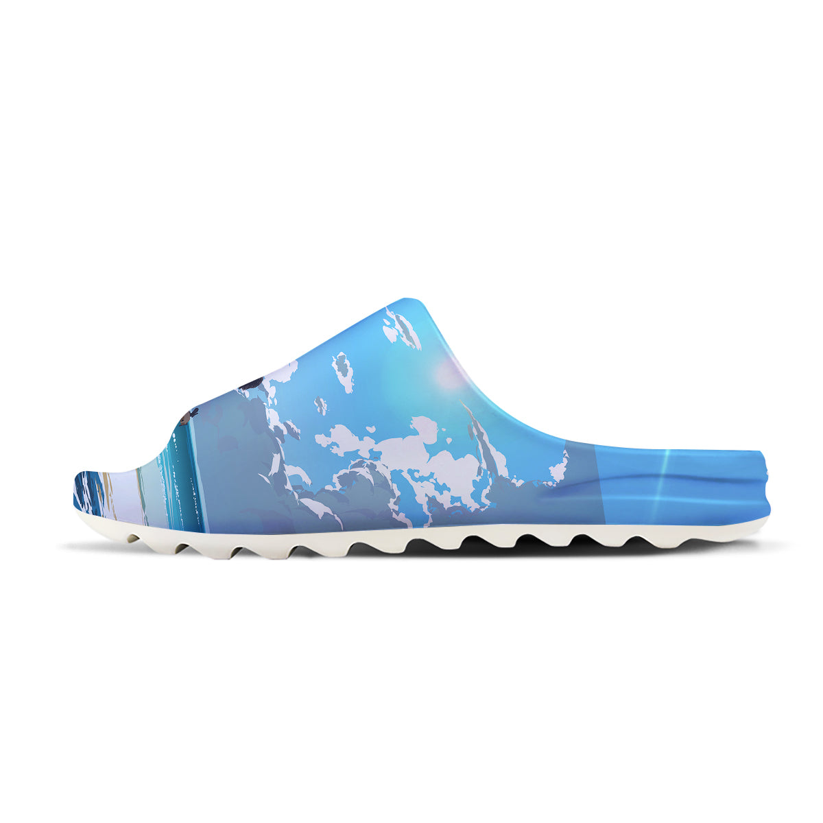 Young Man Looking At The Meteor Print Sandals-grizzshop
