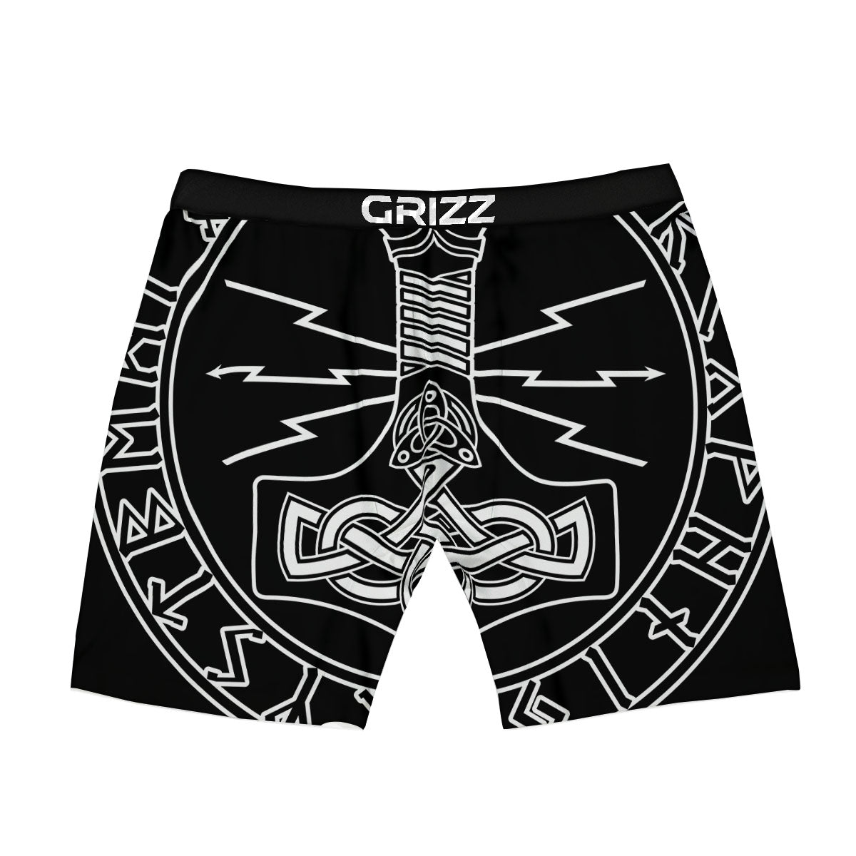 Younger Futhark And Mjolnir Print Boxer Briefs-grizzshop