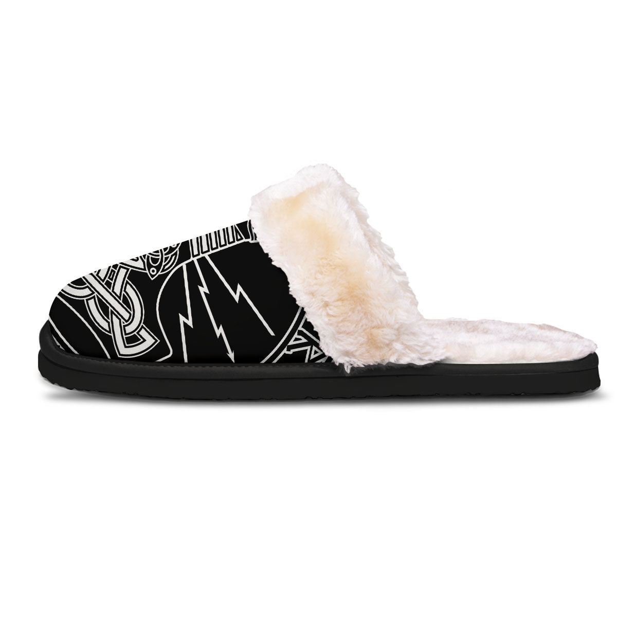 Younger Futhark And Mjolnir Print Slippers-grizzshop