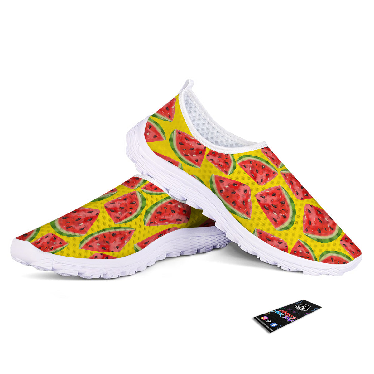 Yummy Watermelon Pieces Print Pattern Nurse Shoes-grizzshop