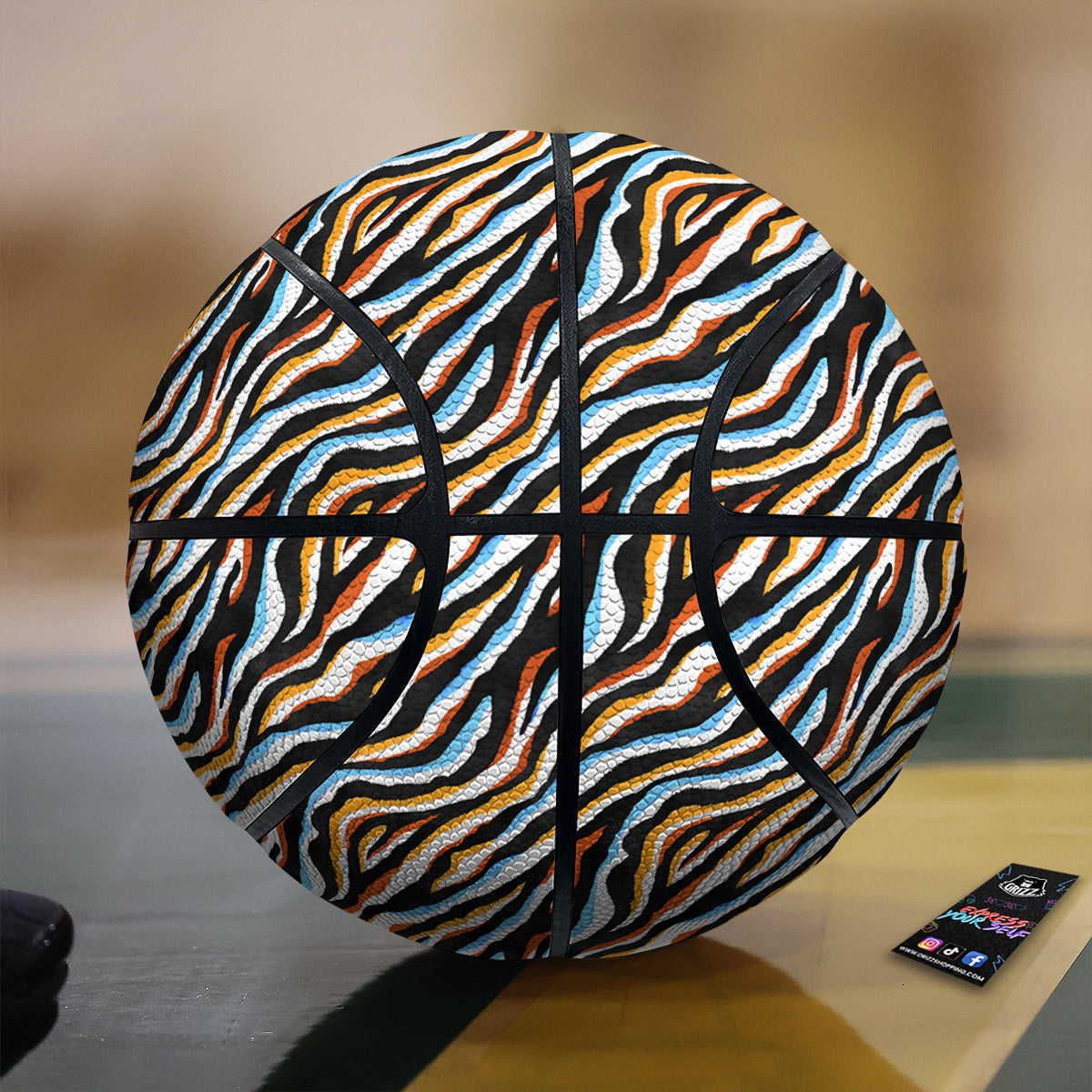 Zebra Abstract Print Pattern Basketball-grizzshop