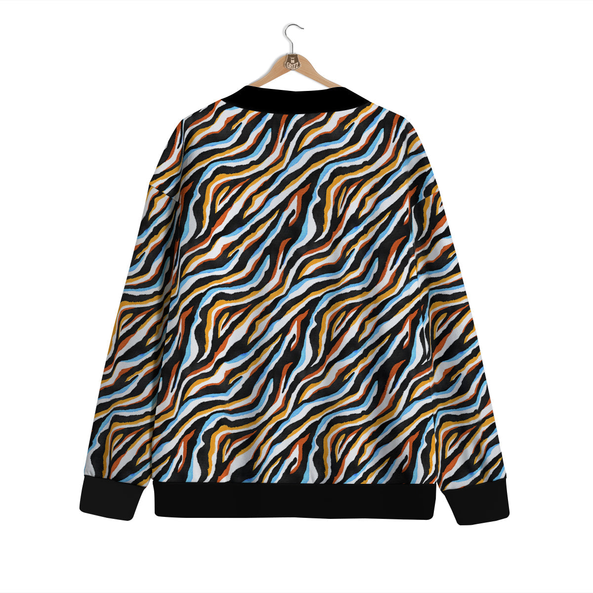 Zebra Abstract Print Pattern Cardigan-grizzshop