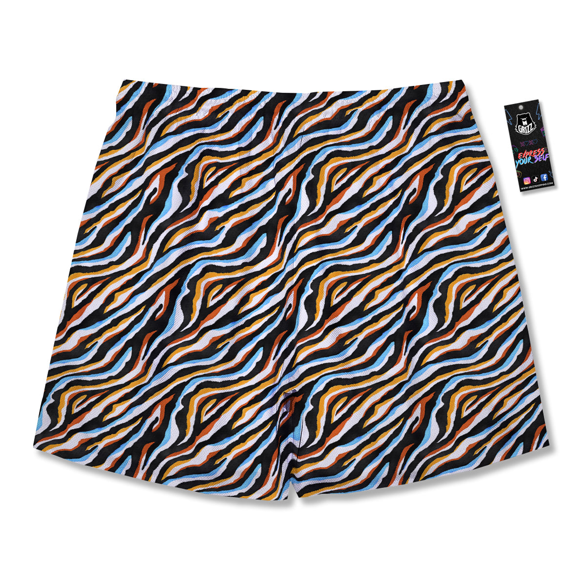 Zebra Abstract Print Pattern Men's Running Shorts-grizzshop