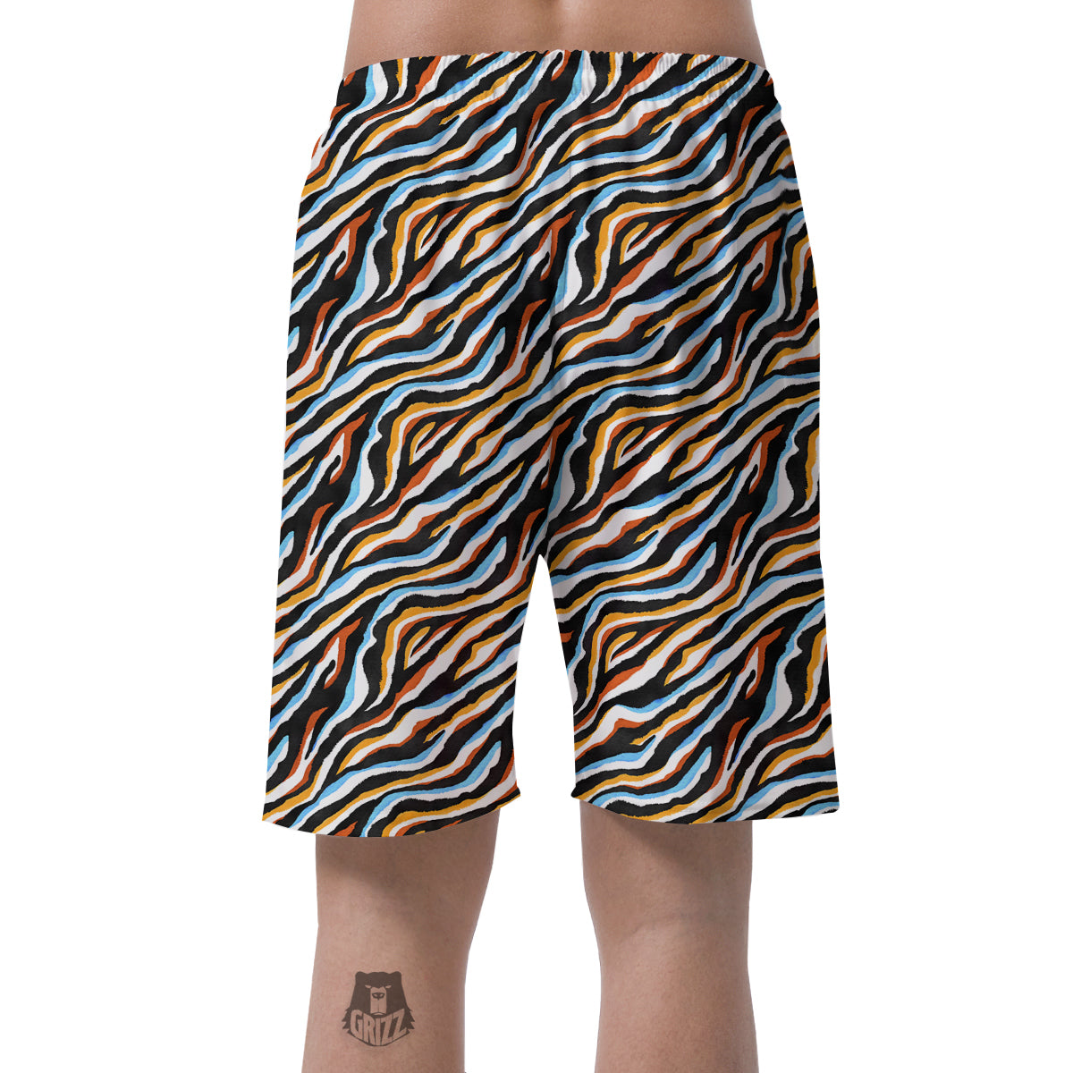Zebra Abstract Print Pattern Men's Shorts-grizzshop