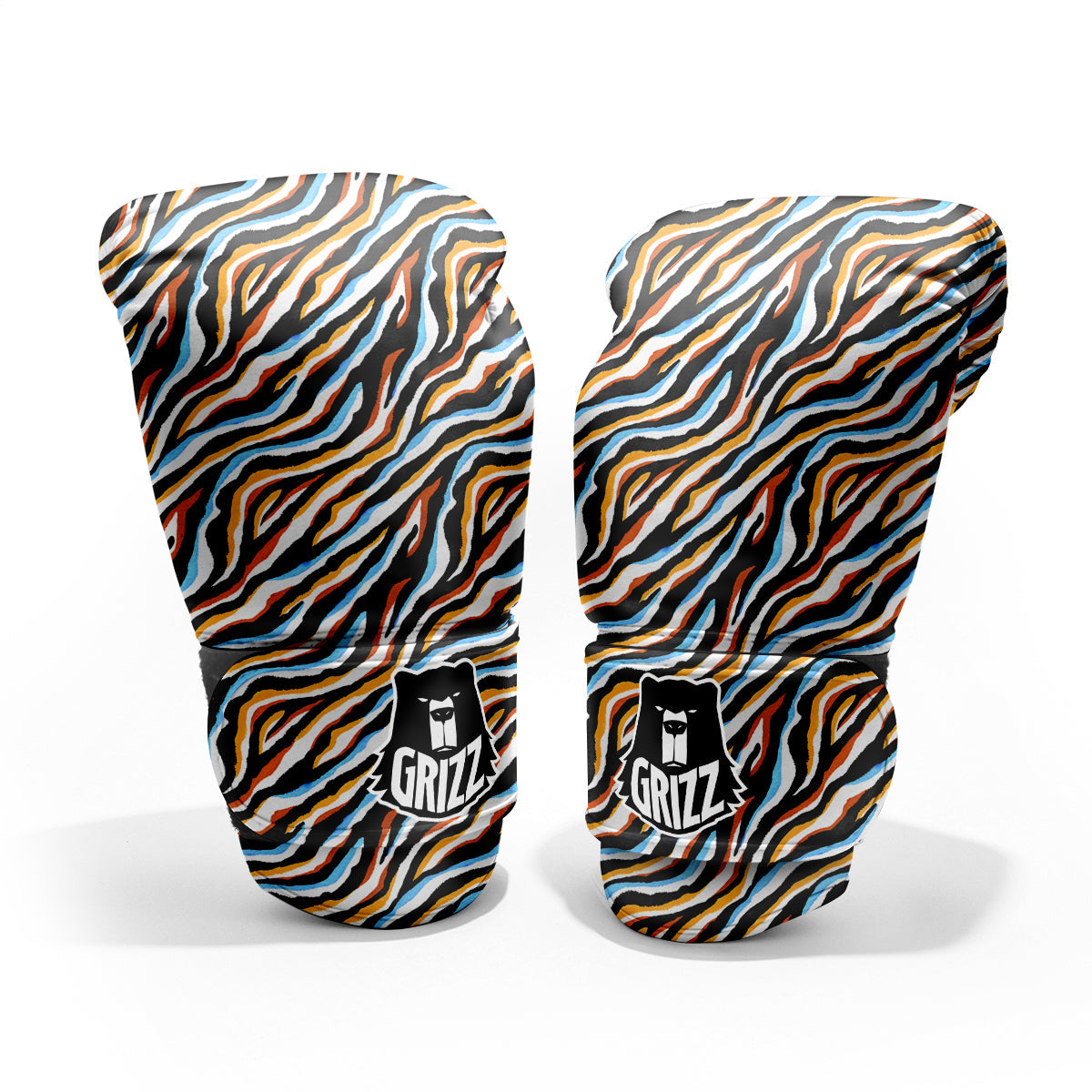 Zebra Abstract Print Pattern Sparring Gloves-grizzshop