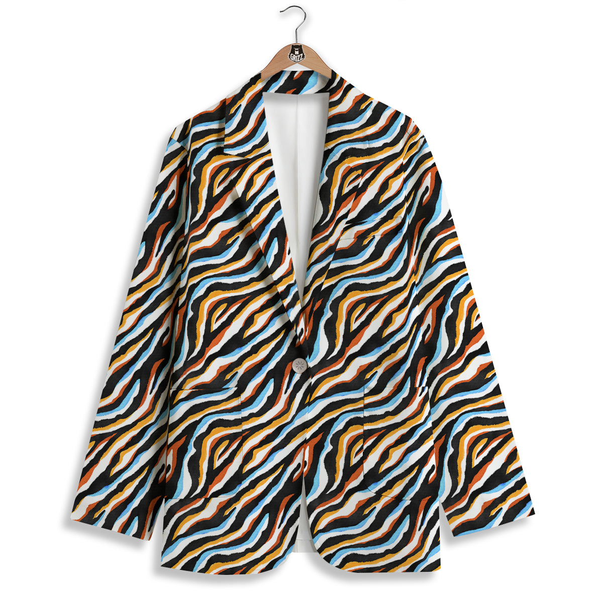 Zebra Abstract Print Pattern Women's Blazer-grizzshop