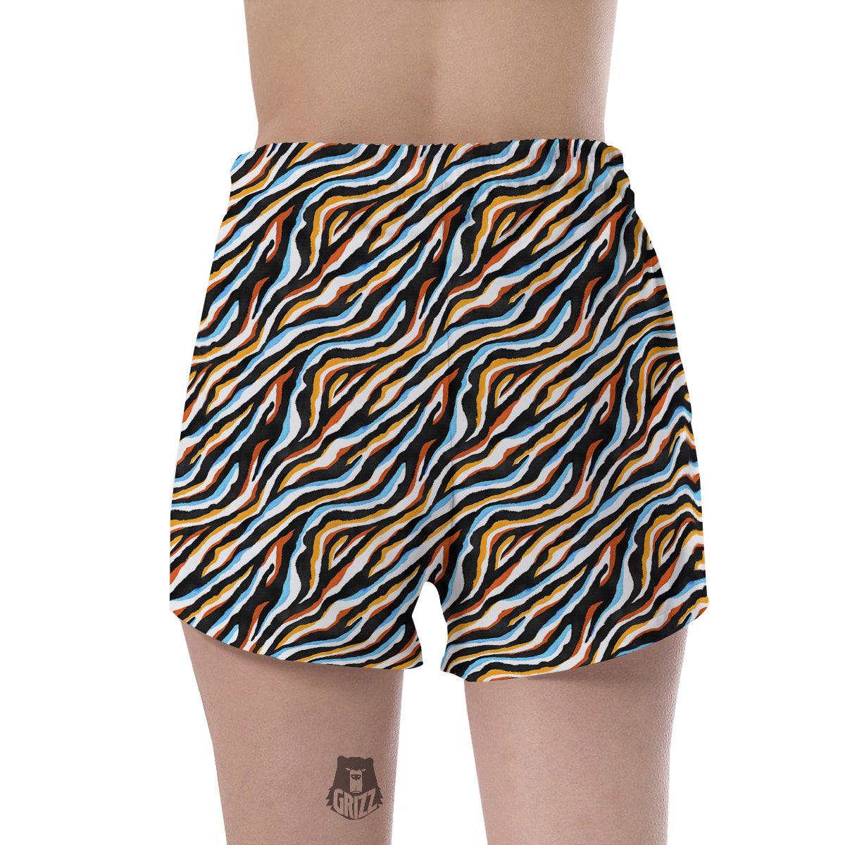 Zebra Abstract Print Pattern Women's Shorts-grizzshop