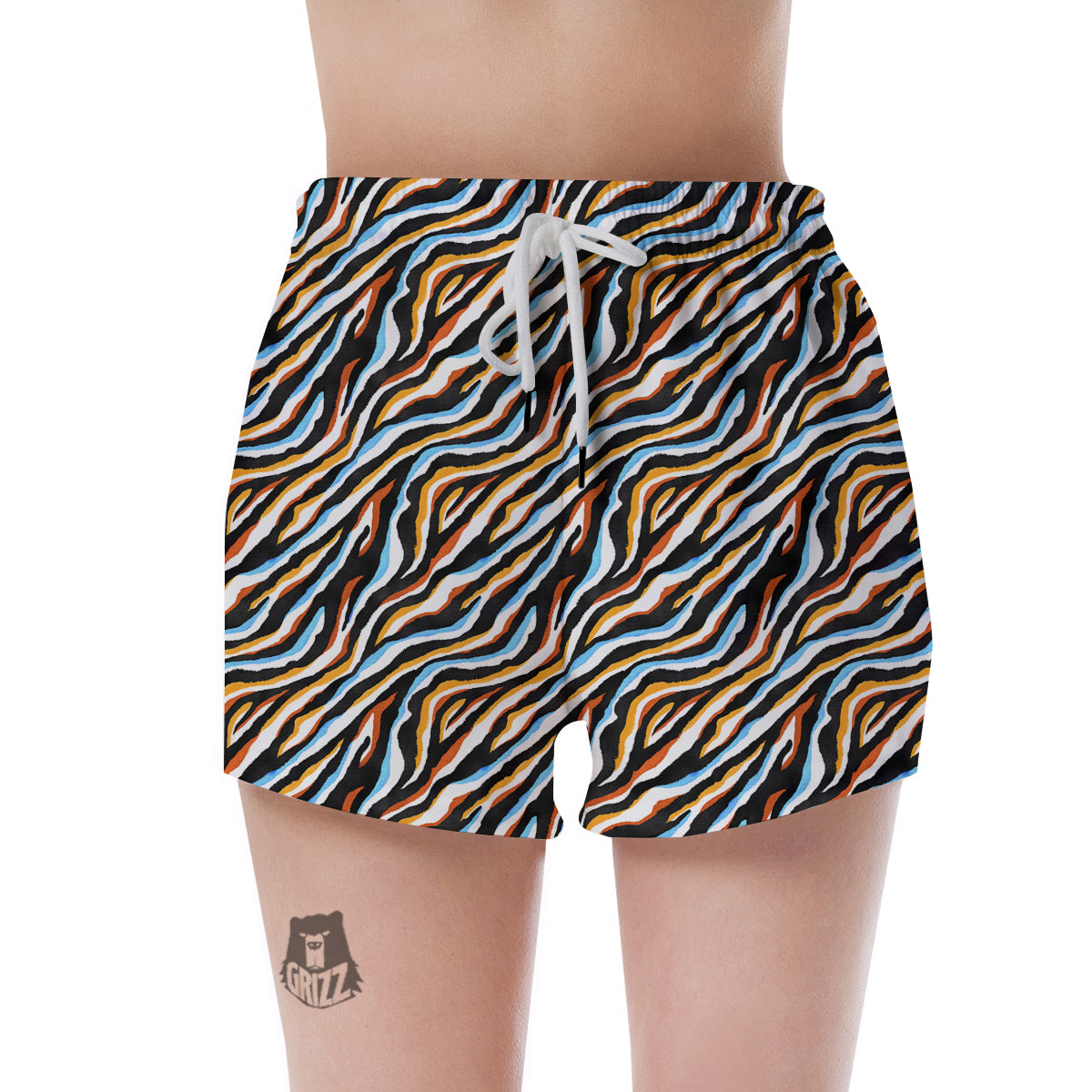 Zebra Abstract Print Pattern Women's Shorts-grizzshop