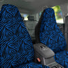 Zebra Black Blue Print Pattern Car Seat Covers-grizzshop