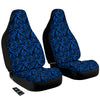 Zebra Black Blue Print Pattern Car Seat Covers-grizzshop