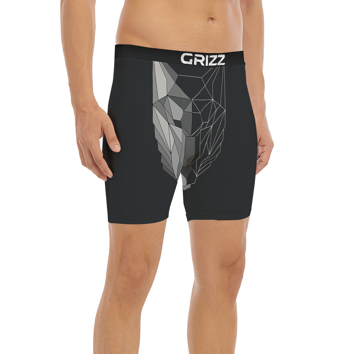 Zebra Black White Print Pattern Boxer Briefs-grizzshop