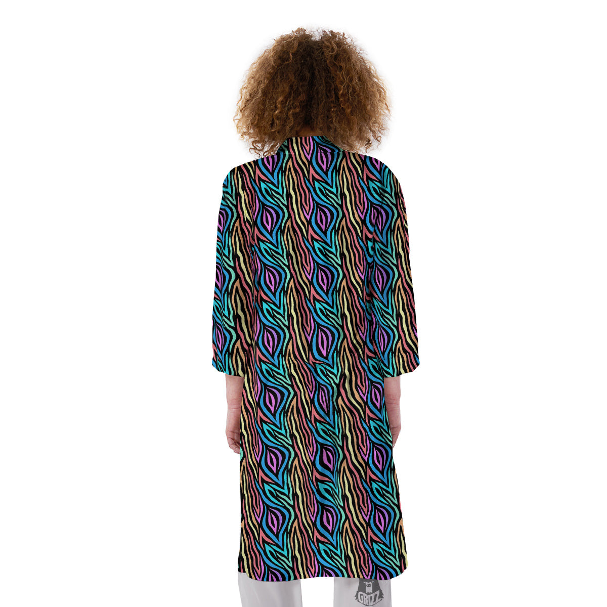 Zebra Colorful Print Pattern Kimono-grizzshop