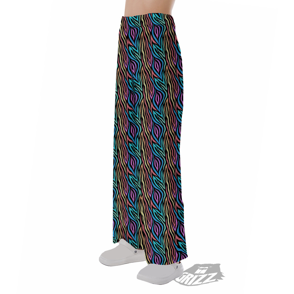 Zebra Colorful Print Pattern Pajama Pants-grizzshop