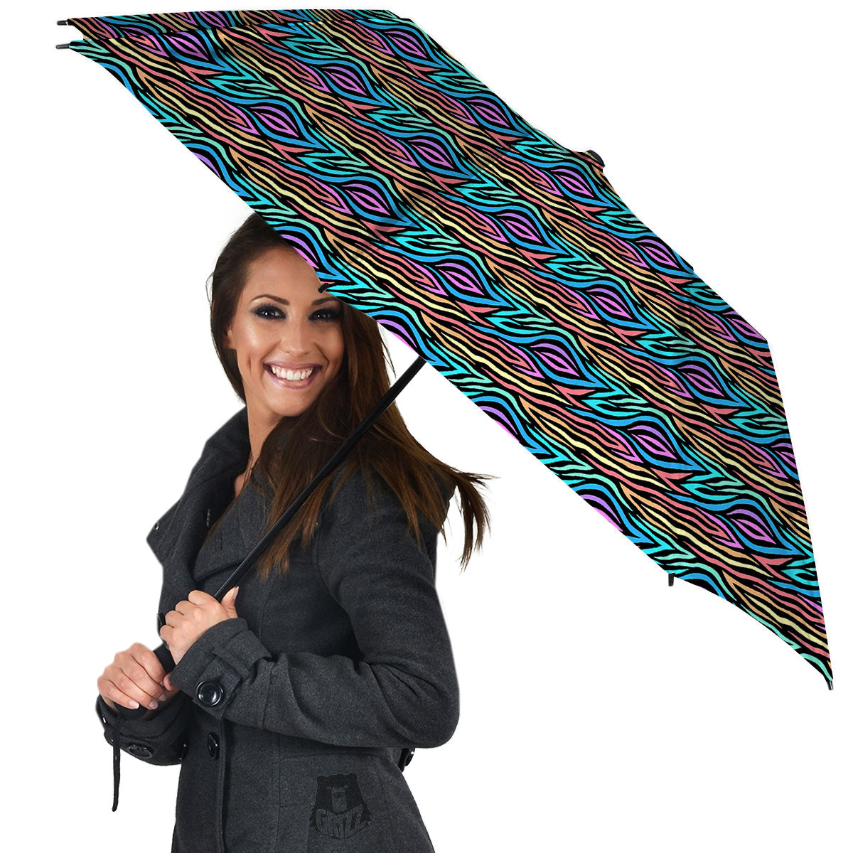 Zebra Colorful Print Pattern Umbrella-grizzshop